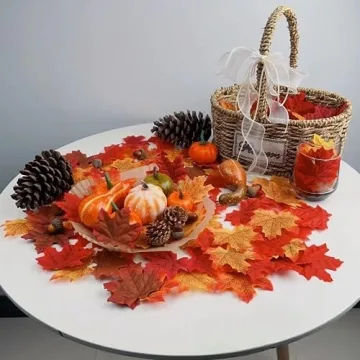Jiesky 360 Pcs Artificial Maple Leaves for Fall Decor