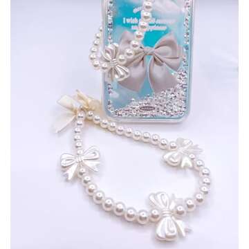 Cute Kawaii Beaded Phone Lanyard for Women Girls