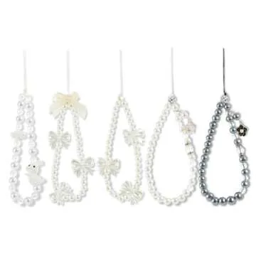 Cute Kawaii Beaded Phone Lanyard for Women Girls