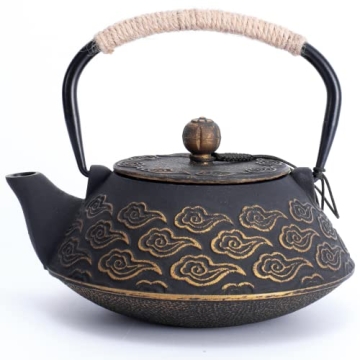 Japanese Cast Iron Teapot with Infuser - 27oz - Elegant Cloud Design