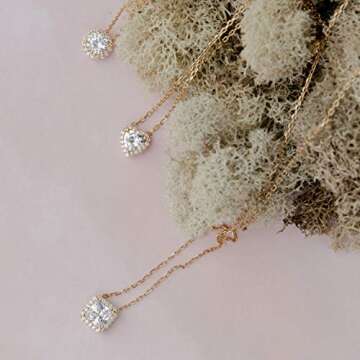 Elegant PAVOI Halo Necklace - Eco-Friendly Jewelry