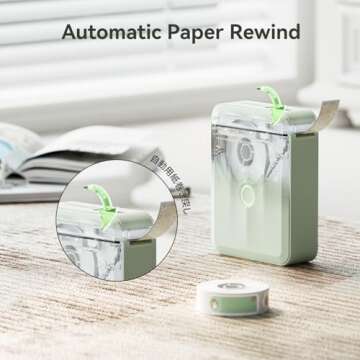NIIMBOT D110 Upgraded Version Mini Label Maker Machine with Tape, Portable Bluetooth Thermal Printer, Sticker Labeler with Multiple Templates for Office Organization Home Kitchen School, Green