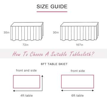 JEVIX 6ft Table Skirt Rainbow Tablecloth Unicorn Tutu Table Skirt for Rectangular Table Birthday Party Decoration