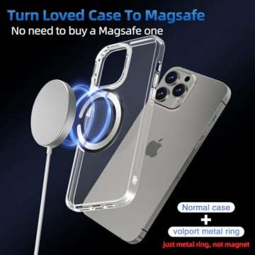 4PCS Magsafe Adapter Ring for Phones - Magnetic Enhance Your Charging Experience