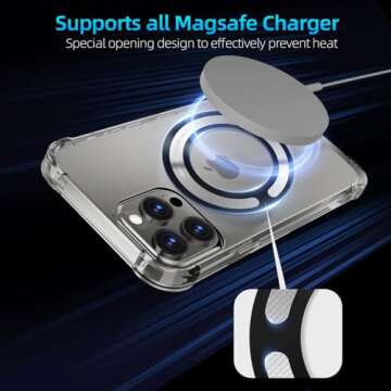4PCS Magsafe Adapter Ring for Enhanced Wireless Charging