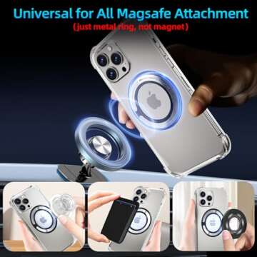 4PCS Magsafe Adapter Ring for Enhanced Wireless Charging