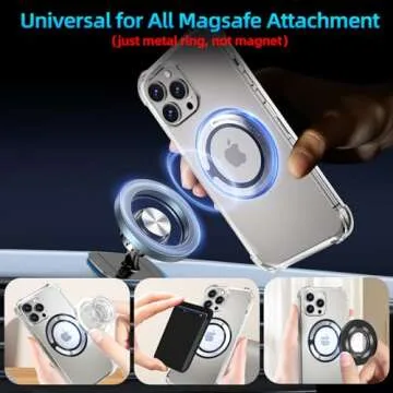 4PCS Magsafe Adapter Ring for Enhanced Wireless Charging