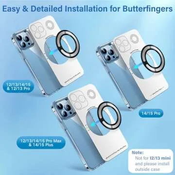 4PCS Magsafe Adapter Ring for Enhanced Wireless Charging