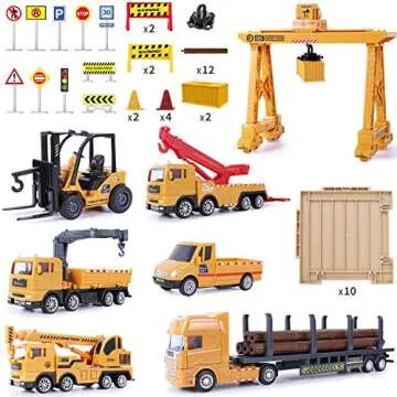 iPlay, iLearn Construction Toy Set for Kids - 54 Pieces