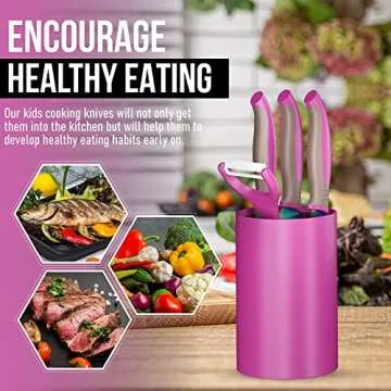 Kids Knife Set For Cooking – Safe 5 Piece Cooking Set