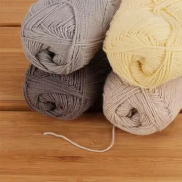 JubileeYarn Cotton Select Yarn - Sport Weight - 50g/Skein - Shades of Grey - 4 Skeins