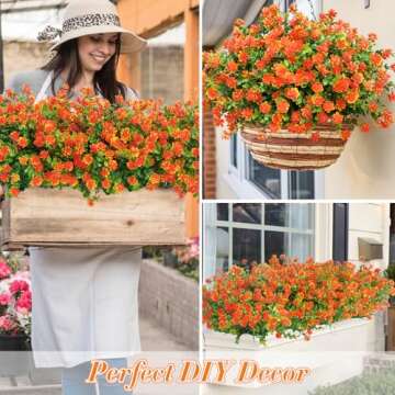 Durable 12 Bundles Fake Mums for Fall Decoration