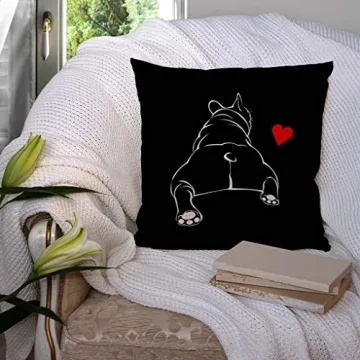 Stylish SSOIU Bulldog Pillow Cover for Cozy Decor
