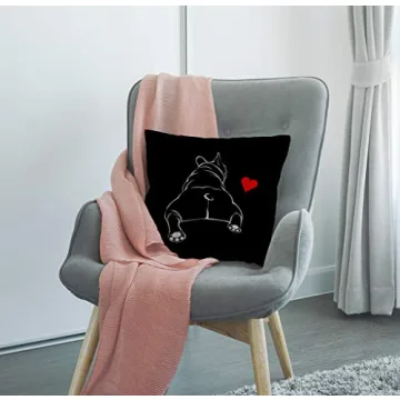Stylish SSOIU Bulldog Pillow Cover for Cozy Decor