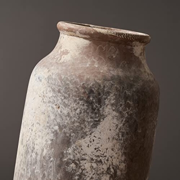 Rustic Ceramic Flower Vase for Home Decor 9.5 Inch
