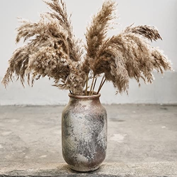 Rustic Ceramic Flower Vase for Home Decor 9.5 Inch