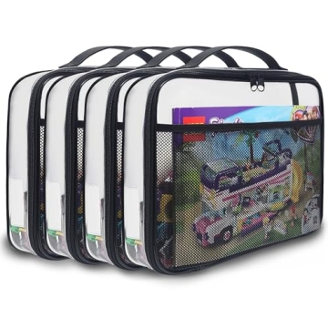 Holay PVC Zippered Toy Organizer Durable Transparent Storage