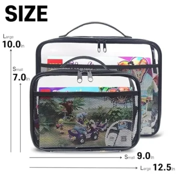 Holay PVC Zippered Toy Organizer Durable Transparent Storage