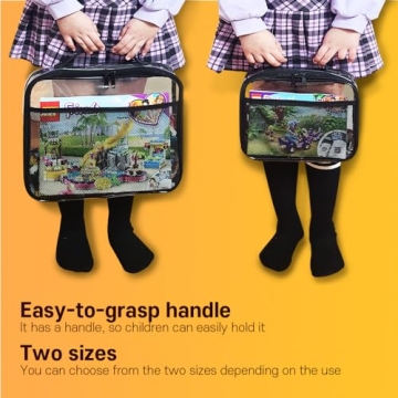 Holay PVC Zippered Toy Organizer Durable Transparent Storage