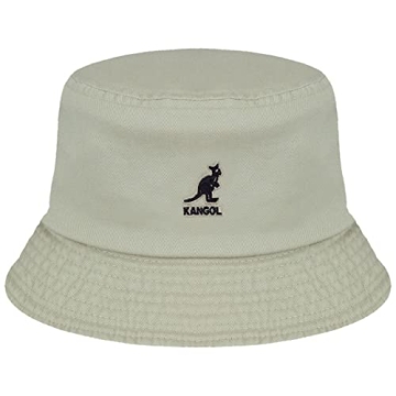 Kangol Washed Bucket Hat in Khaki - Fashionable Sun Protection