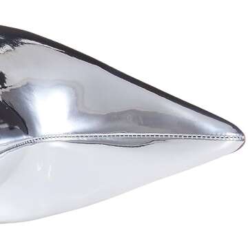 The Drop Women's Gail Heeled Ankle Boot Silver Mirror, 12