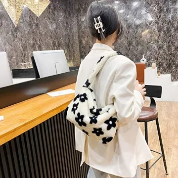 Aktudy Plush Shoulder Bags for Women Girls - Stylish Accessories