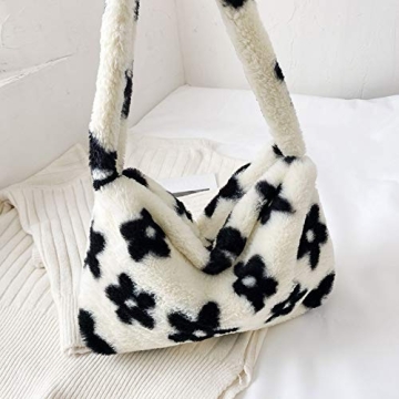 Aktudy Plush Shoulder Bags for Women Girls - Stylish Accessories