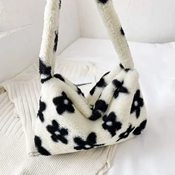 Aktudy Plush Shoulder Bags for Women Girls - Stylish Accessories