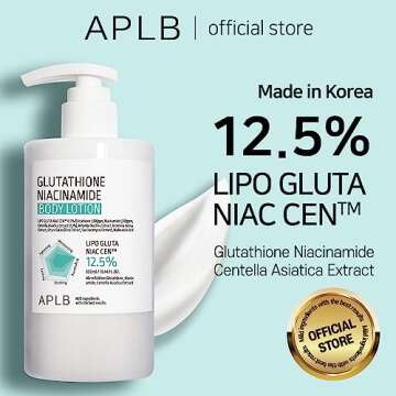 APLB Glutathione Niacinamide Body Lotion | LIPO GLUTA NIAC CEN™ 12.5% 10.14 FL.OZ/Korean Skincare,...