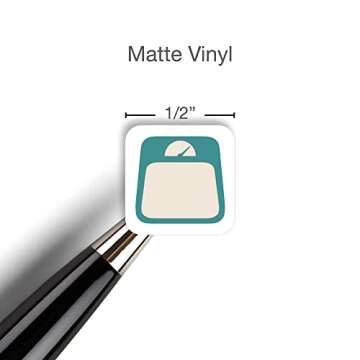 Weight Tracker Stickers / 54 Write In Scale Stickers(1/2”) / Health Wellness Fitness Goal Stickers...