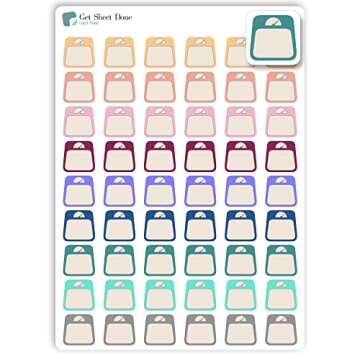 Weight Tracker Stickers / 54 Write In Scale Stickers(1/2”) / Health Wellness Fitness Goal Stickers/Essential Productivity Life/Bullet Bujo Journal/Scrapbooking DIY Calendar (One Sheet)