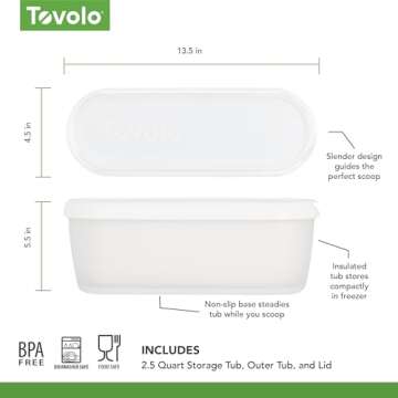 Tovolo Glide-A-Scoop Ice Cream Containers - 2.5 Qt