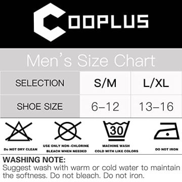 Comfortable COOPLUS Men's Ankle Athletic Socks - 6 Pairs