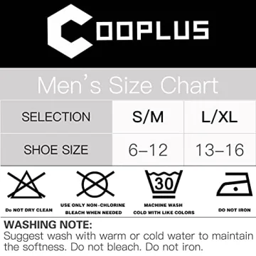 Comfortable COOPLUS Men's Ankle Athletic Socks - 6 Pairs