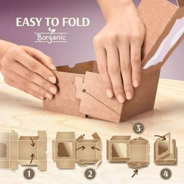 Borganic Cookie Boxes - Strongest Oil Resistant Bakery Boxes