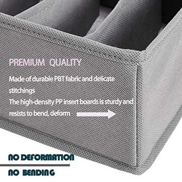 3 Pack Drawer Organizers for Socks Underwear Storage