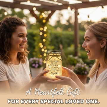 SOLMAY Friendship Gifts for Women - Sentimental Mason Jar Night Light