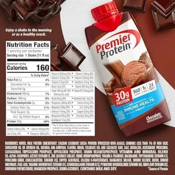 Premier Protein Chocolate Shake - 30g Protein, 1g Sugar, 12 Pack
