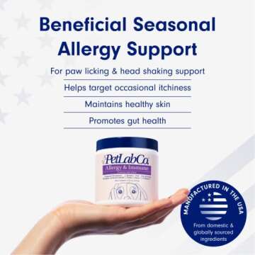 PetLab Co. Allergy & Immune Probiotics for Dogs, Support Seasonal Allergies, Gut & Digestive Health ...