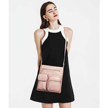 TELENA Eco-Friendly Crossbody Purse for Women With Multi Pocket