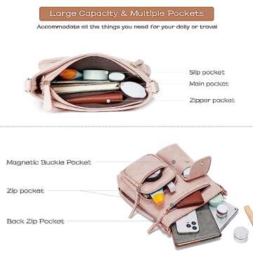 TELENA Eco-Friendly Crossbody Purse for Women With Multi Pocket