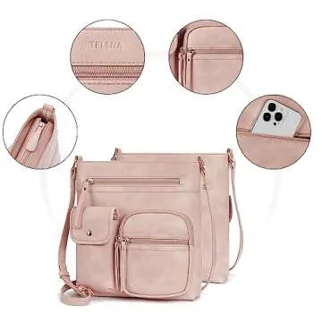 TELENA Eco-Friendly Crossbody Purse for Women With Multi Pocket