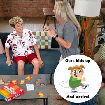 Chuckle & Roar - Family Charades - Family Game Night Classic - Switch charades for Group Acting - Great for Kids 5 and up