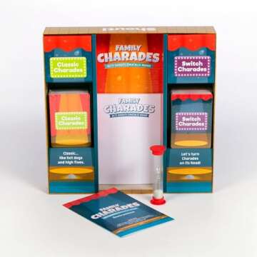 Chuckle & Roar - Family Charades - Family Game Night Classic - Switch charades for Group Acting - Great for Kids 5 and up