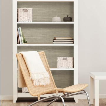 NuWallpaper Grasscloth Peel and Stick Wallpaper for Easy Decor