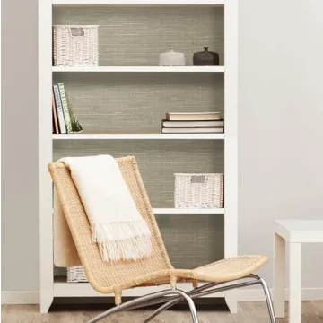 NuWallpaper Grasscloth Peel and Stick Wallpaper for Easy Decor