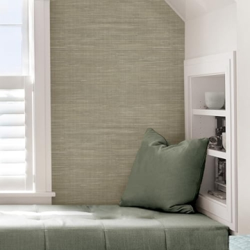 NuWallpaper Grasscloth Peel and Stick Wallpaper for Easy Decor