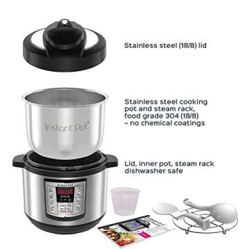 Instant Pot Lux Mini 6-in-1 Electric Pressure Cooker, Sterilizer Slow Cooker, Rice Cooker, Steamer, Saute, and Warmer, 3 Quart, 10 One-Touch Programs