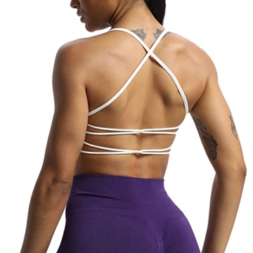 Aoxjox Women's Low Impact Crossback Sports Bra for Yoga