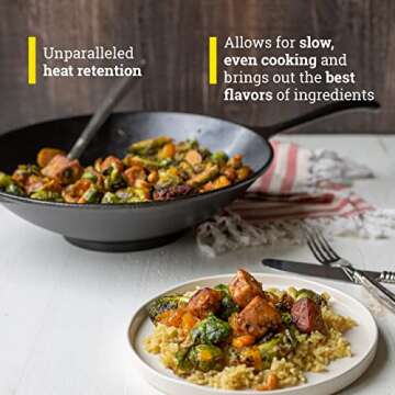 Lodge Cast Iron Chef Collection Stir Fry Skillet, Pre-seasoned - 12-in Wok